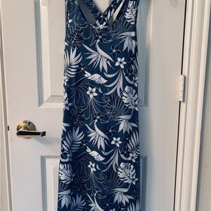 Navy & White Floral Sporty Mini Dress - Women